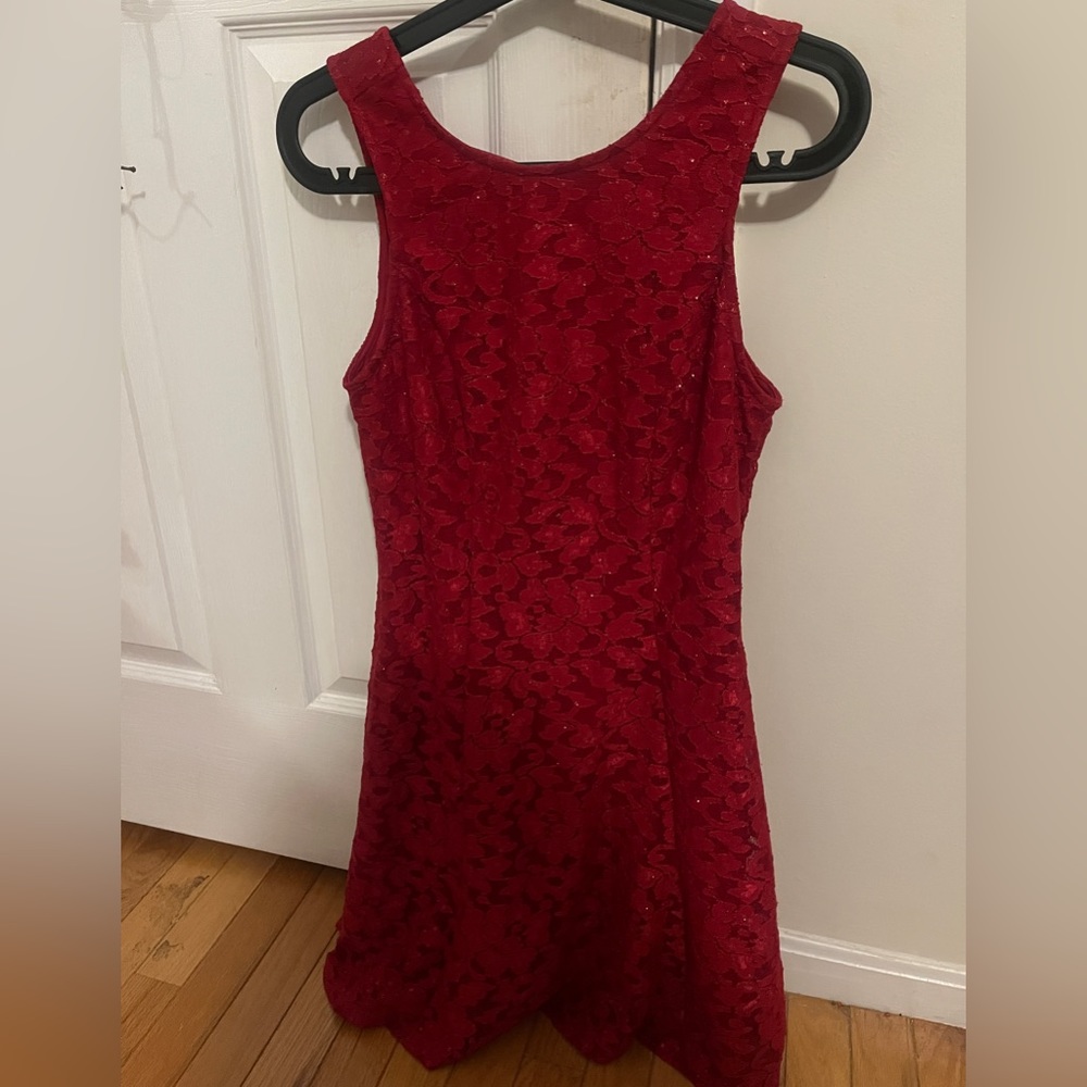Maroon skater style dress